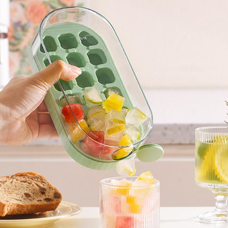 Creative Silicone IceCube Mold With Straw Large-capacity Ice Trays Food Grade Ice Maker Reusable Water Cup Kitchen Gadgets