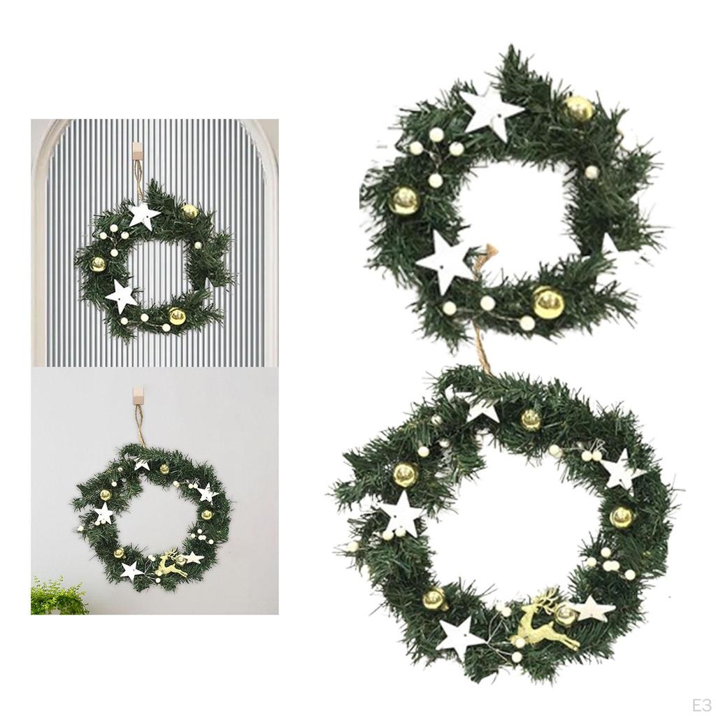 Christmas Artificial Pine Leaf Wreath, Decorative Garland for Indoor And Outdoor Use
