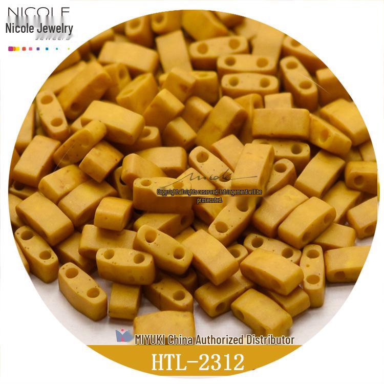 Miyuki Matná Série Half Tila Korálky 5x2.3x1.9mm, Balení 10g (DIY Korálkování)