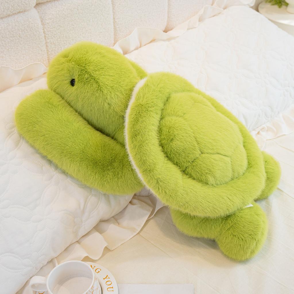 Prone Position Green Turtle Frog Animals Plush Toys Simulation  Kawaii Cartoon Soft Dolls Birthday Valentine's Day Gifts Kids