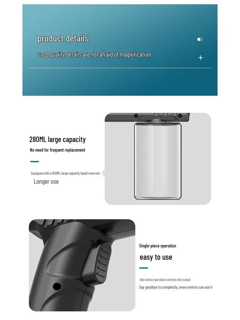 Wireless Portable Blue Light Sanitizing Spray Gun