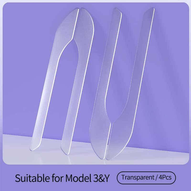 4Pcs Door Handle Decorative Protective Stickers Suitable For Tesla Model3Y Handle Cover Decorative Stickers External Accessories