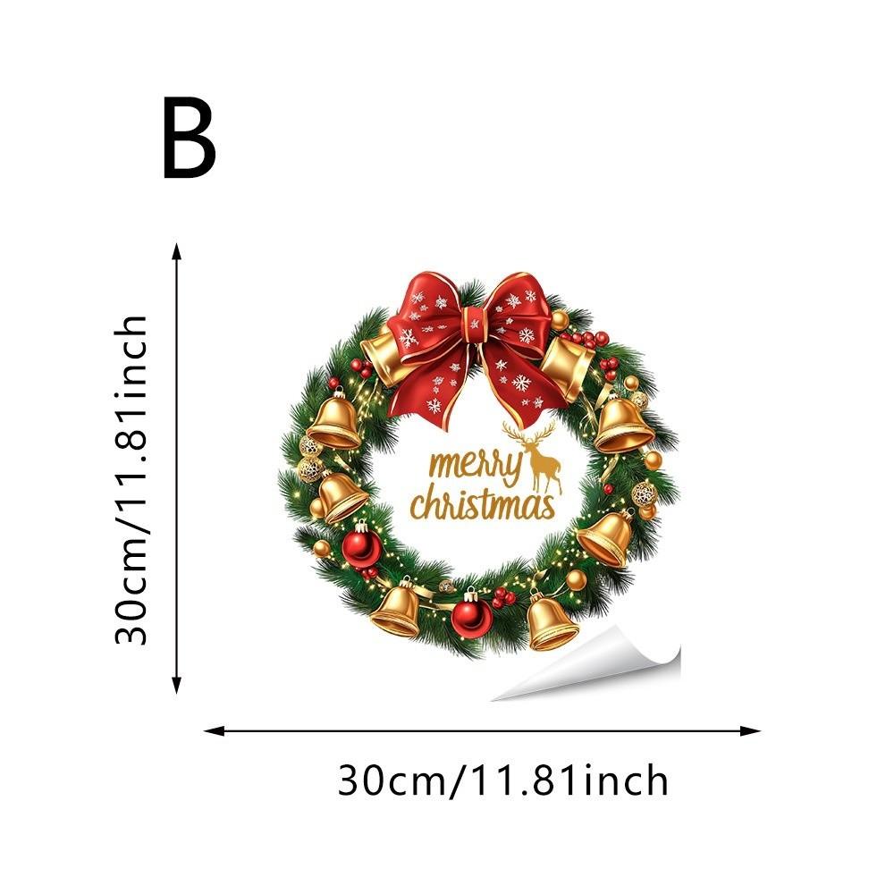Frohes Weihnachtsthema Weihnachtsfensteraufkleber Elektrostatischer Glasaufkleber Glasdekoration