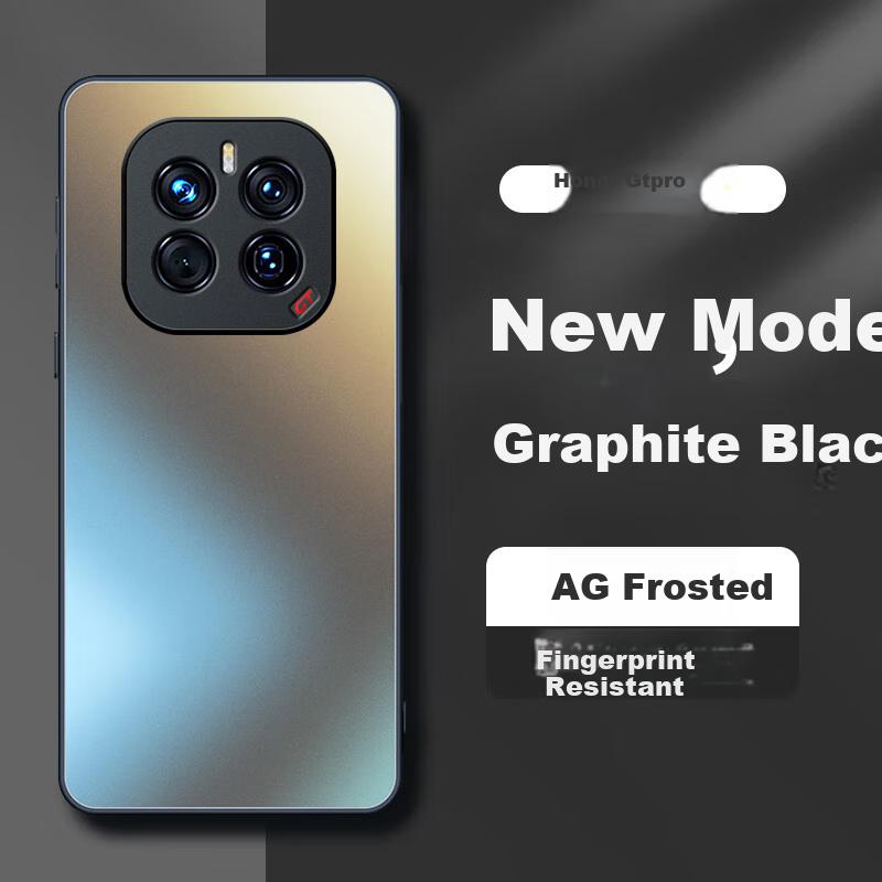 Phone Case Compatible with Honor GT Pro, Full Protection Ultra-Thin Luxury Frosted Silicone Shockproof Simple Design, Graphite Black