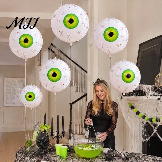 Halloween Eyeball Balloons Simulated Balloon, Horror Theme Party Decoration, Large Aluminum Creepy Event Ornaments Foil Spooky Eye for Indoor