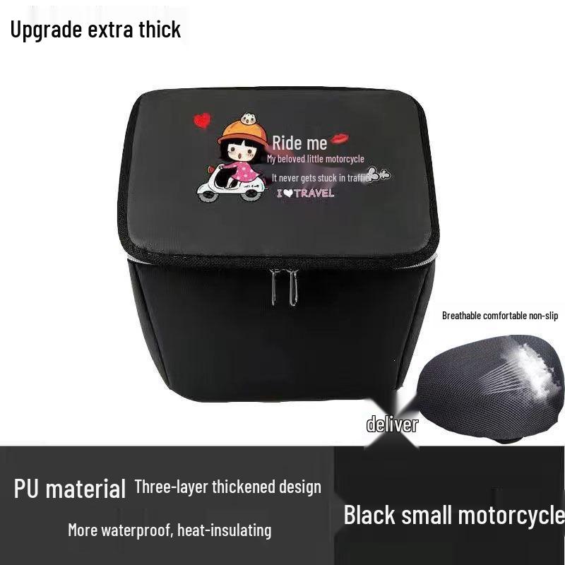 Electric Scooter Basket Liner - Waterproof, Snowproof, Universal Fit with Lid
