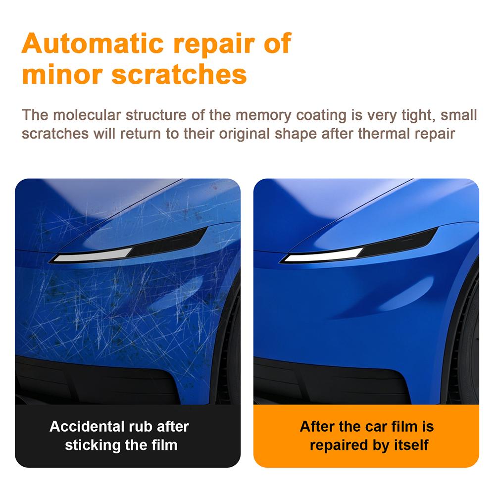 TPU Car Headlight Protective Film For Tesla Model 32024-2025-2026 Anti-Scratch External Accessories
