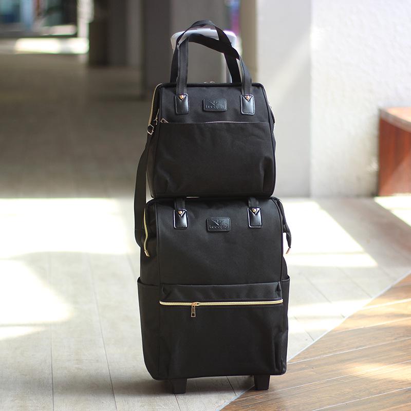 Leichte Damen-Reisetasche mit Zugstange im koreanischen Stil - Handtasche mit großem Fassungsvermögen für kurze Reisen