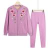 Xiaofu Mom's Thermal Fleece-Lined Underwear Set for Elderly Women