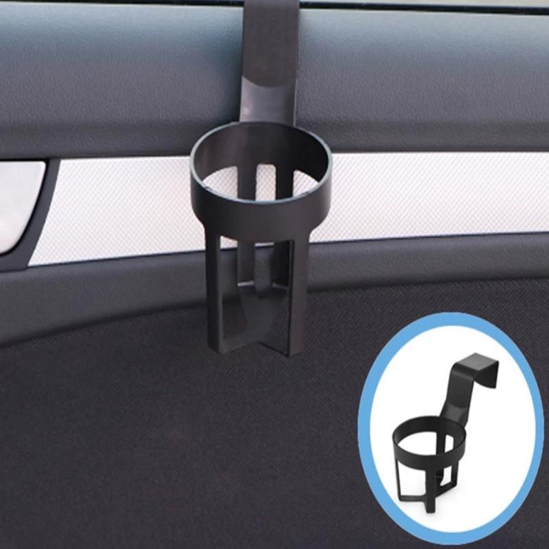 Universal Black Car Hook Cup Holder Easy To Install Portable and Multifunctional Car Storage Rack Stably Holds Bottled Items