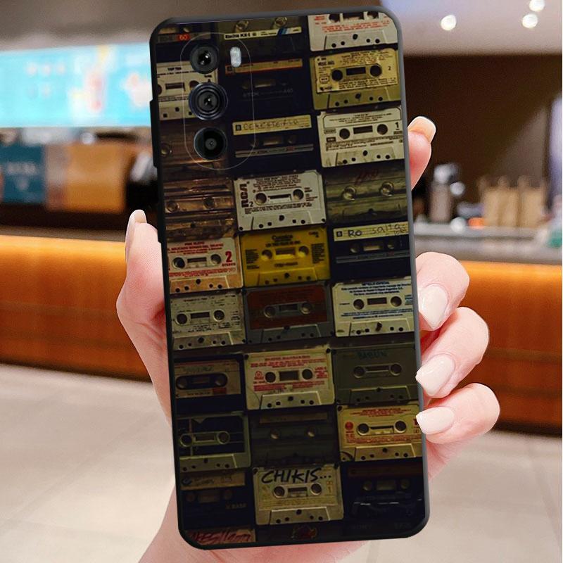 Retro Cassette Tape Phone Case For Motorola Edge 60 50 40 Pro 60 50 40 30 Ultra Neo Fusion Moto G Play G Stylus G Carcasas