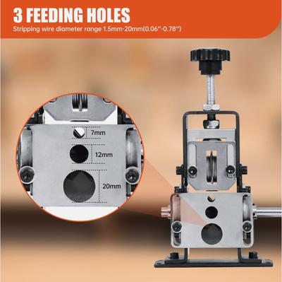 Small Electric Wire Stripper, a Tool for Stripping Used Copper Wires Manual Wire Stripping Machine Drill Powered Hand Crank