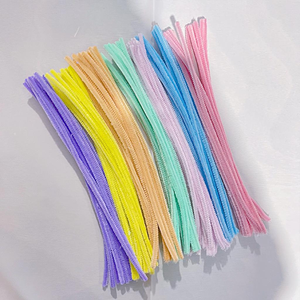 Xi He Macaron Color Chenille Stems for DIY Crafts and Educational Children's Handmade Toys.