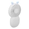 Mini Portable Pocket Fan USB Rechargeable Handheld Fan Speed Adjustable Small Desk Cartoon White Fanner