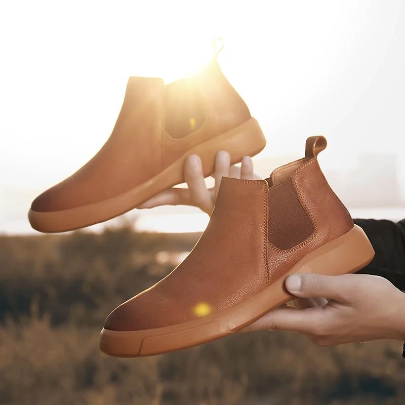 Free Delivery Shoes Men Tactical Boots Men's Safety Shoes Taco Ankle Boots Casual Sneakers Mens Shoe Booties Man Brown Boot High