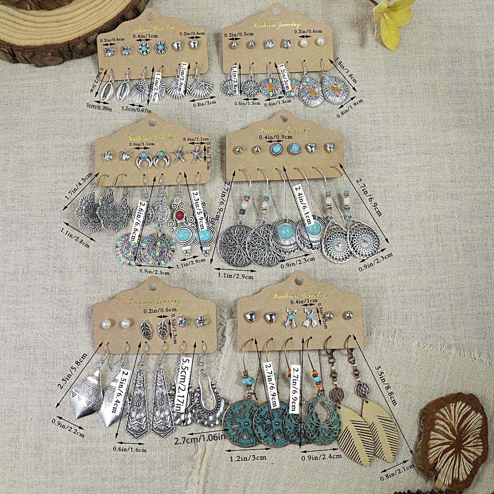 Bohemian Fashion Earring Sets For Women Irregular Geometric Shape Leaf Shell Decoration Gifts Wedding