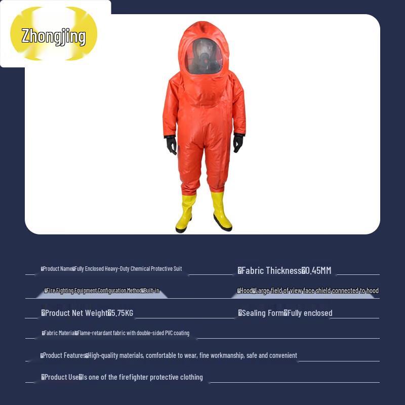 Fully Enclosed Heavy-Duty Chemical Suit
