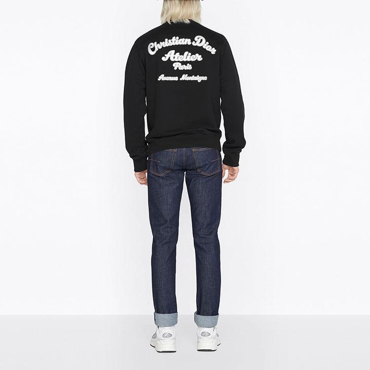 Dior Quarterly New Products Sweatshirts Men's Black Crew Neck Moderate Heavyweight 293J699A0531-C988