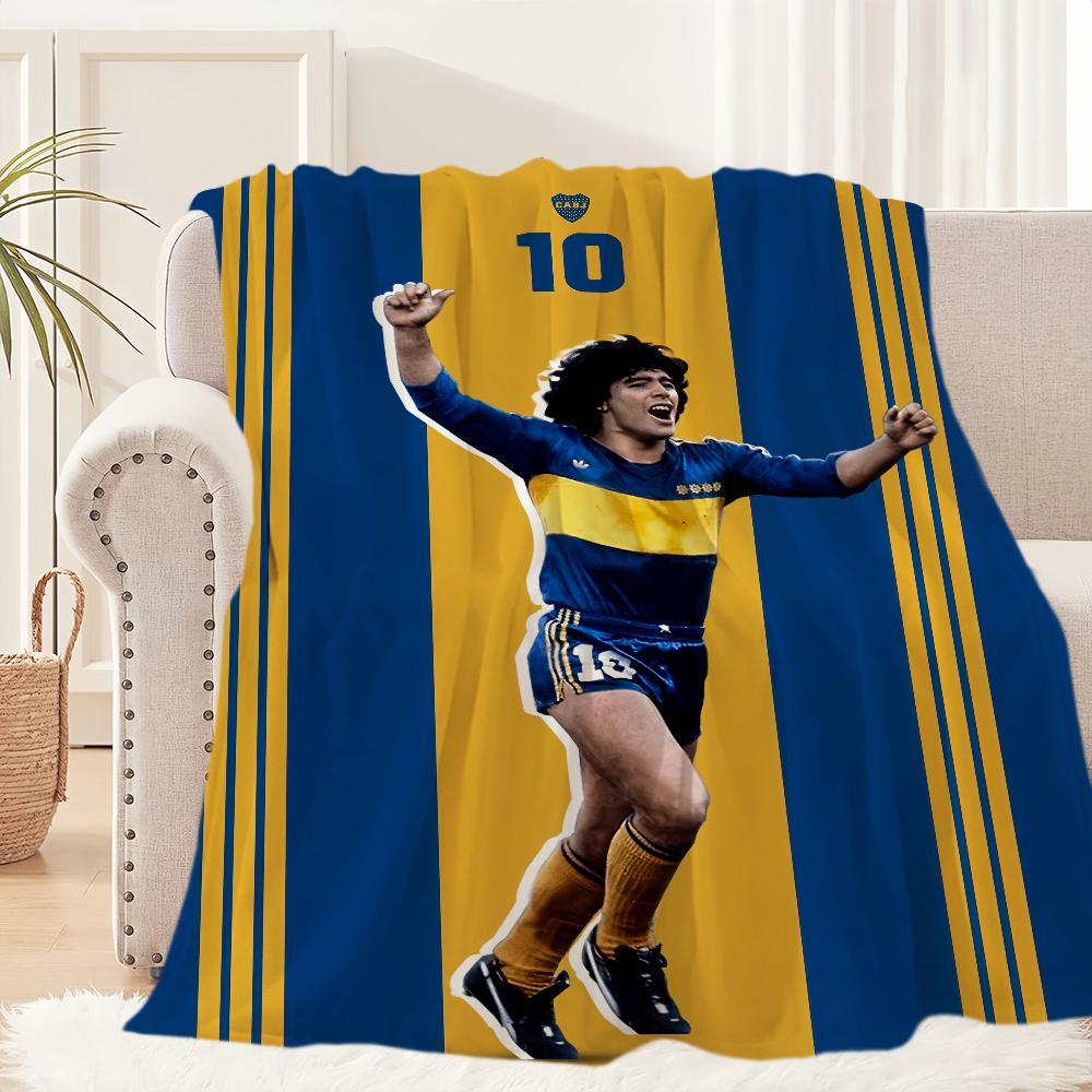 Football Player Blanket Plush Nap Sofa rug D-DiegoS for Living Room Office Bedroom M-MaradonaS Birthday Home Travel Kid Gifts
