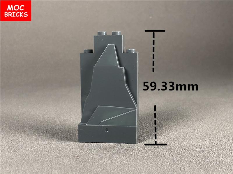 50pcs/lot MOC Bricks Iceberg water Light Blue with Glitter 2X4X6 fit with 47847 City Model Building Block Kids Toys Gifts