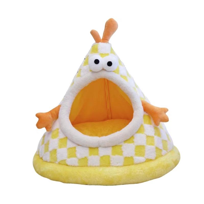 Cozy Semi-Enclosed Washable Cat & Dog Tent Bed for All Seasons