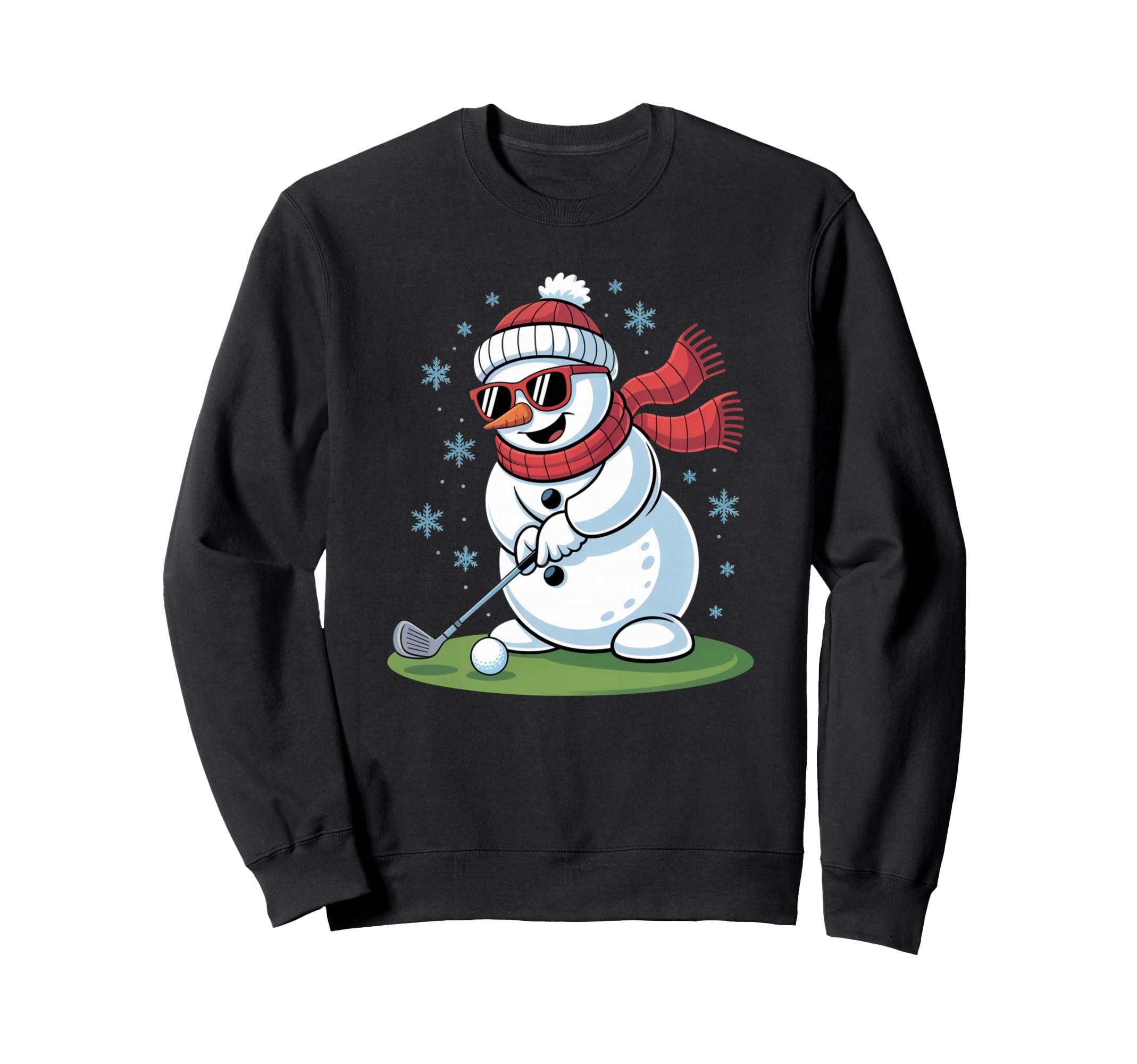 

Funny Snowman Golf Christmas Golfer Humor Sweatshirt чёрный
