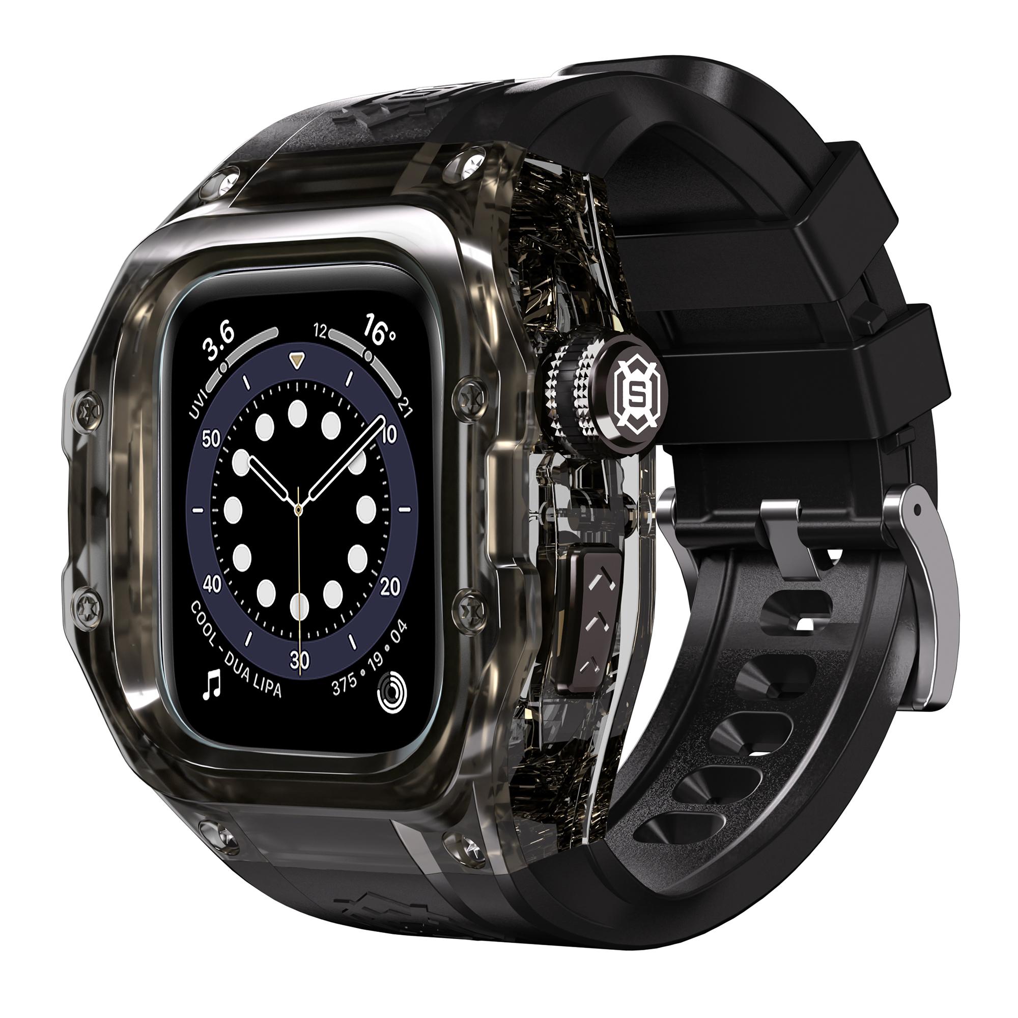 

SHELLBOX Для Apple Watch Series 10 42мм Водонепроникний IP68 Інтегрований чохол для годинника з силіконовим ремінцем As Shown A