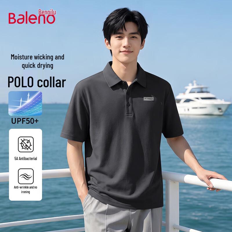 Baleno Men s Quick-Dry UV Protection Polo T-Shirt L