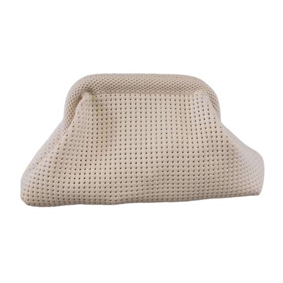 

Вязаный клатч-облако, летняя пляжная сумка, женская вечерняя сумочка, однотонный клатч для вечеринки, свидания, свадьбы, встреч с друзьями бежевый