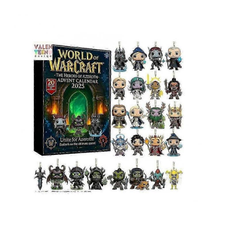 World Of Warcraft: Azeroth Heroes Advent Countdown Holiday Blind Box Christmas Tree Decoration Acrylic Pendant