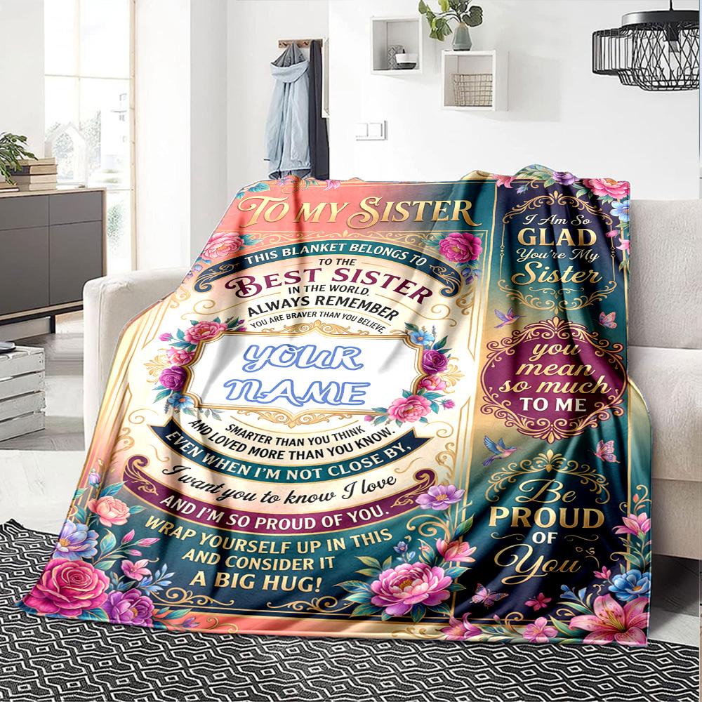 Sister'S Strength And Support Lightweight Blanket Soft Warm Cozy Suitable For Sofa Couch Office Bed Picnics Ideal For All Seasons Digital Print Ideal
