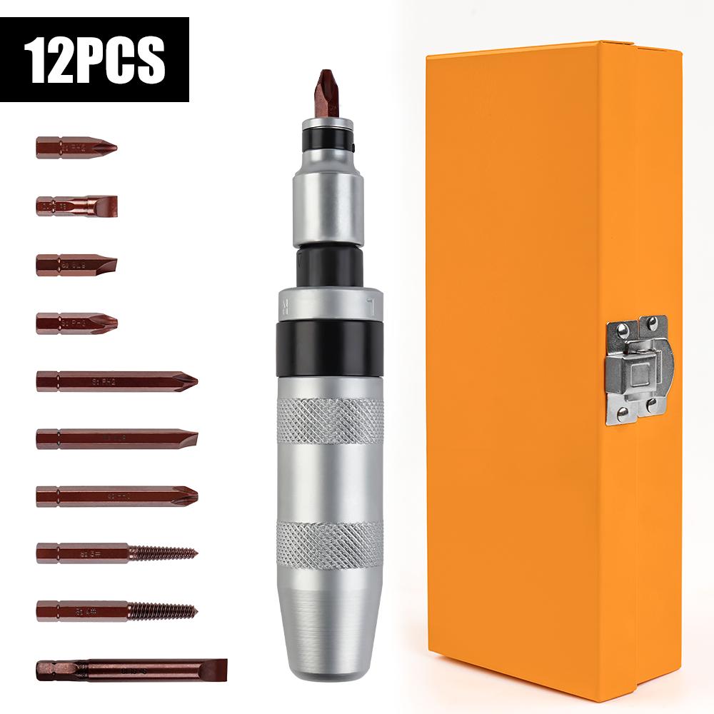 7/13 Pcs CR-V Manual Impact Screwdriver, Portable Reversible Impact Driver, Household Cordless Screwdriver Kit Hand Repair Tools