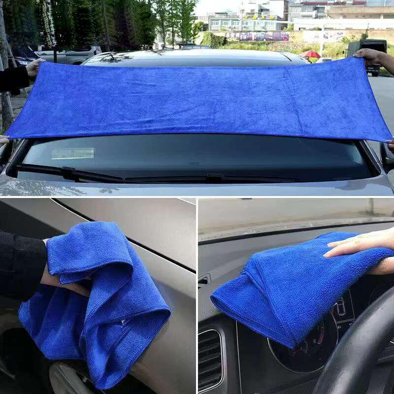 2PCS Car Wash Microfiber Cleaning Cloths Car Care Cloth Detailing Car Wash Towel Reusable Cleaning Towels for Car SuperAbsorbent