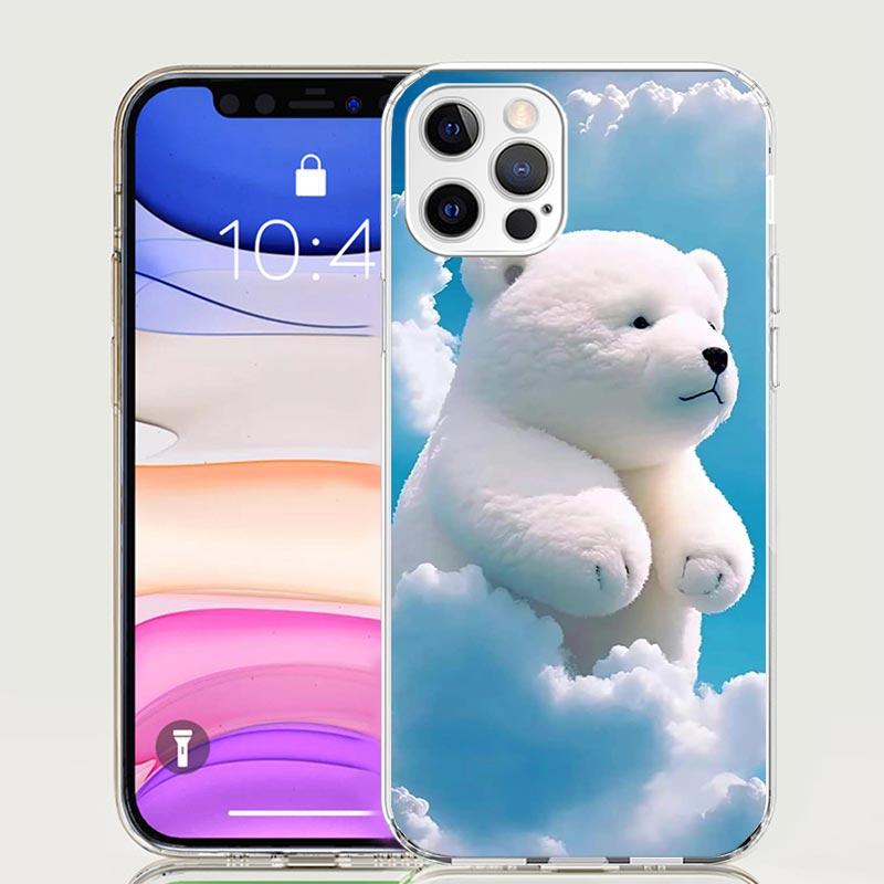 Sunny Clouds Teddy Bear Phone Case for Apple iPhone 17 Air 16 15 Plus 14 + 13 Mini 12 11 Pro Max 7 8 SE 16Max Soft Shell Cover C