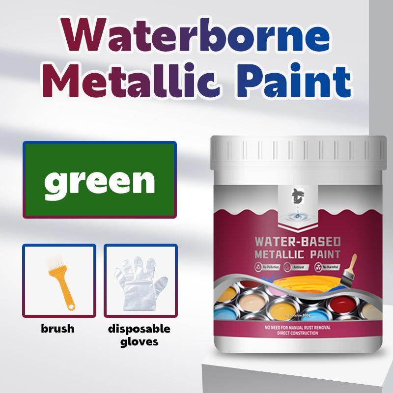 Vernice Metallizzata a Base d'Acqua per Conversione Ruggine Vernice Antiruggine per Strutture in Ferro Grigliati Ristrutturazione e Cambio Colore Vernice