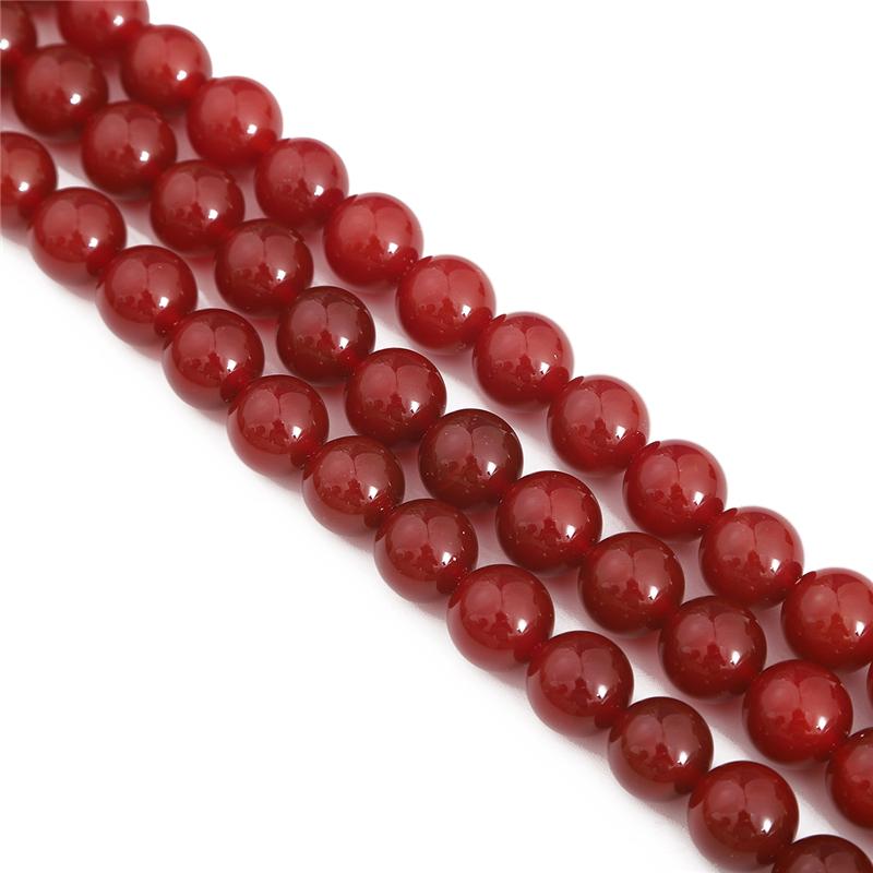 4-14mm/28-90Pcs Red Agate Stone Beads For Jewelry Making DIY Bracelet Necklace
