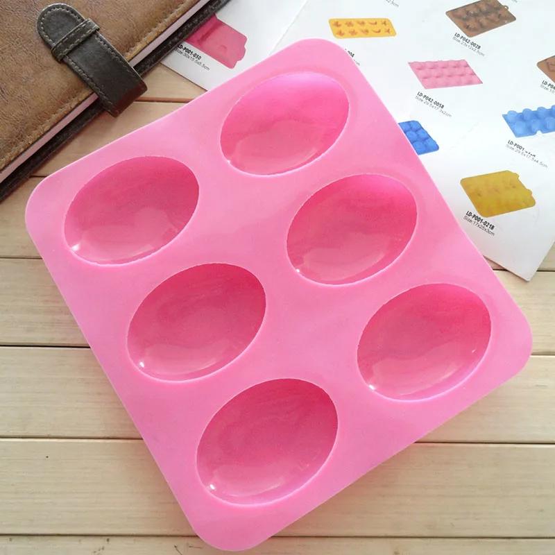 Oval Silicone Baking Mold Multifunctional Cake Baking Pan DIY Soap Making Supplies Easy To Demold and Clean Handmade Tools