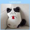 Cat Plush Cushion With Embroidered Cartoon Design For Living Room Decor