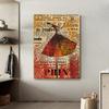 Abstract Fashion Girl In Newspaper Canvas Painting Vintage Poster and Prints Nordic Wall Art Picture for Living Room Home Decor