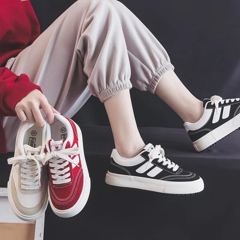 Fashion Girls Brand Outdoor Casual Spring Walking Sneakers Women Jogging Vulcanized Shoes Chunky Flats Sport Platform Tainers Tennis