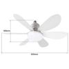 LED 40W ceiling fan light E27 with remote control for dimming, suitable for living room, study, household use, 85-265V bulb