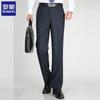 Men's Silk Blend Straight-Leg Wrinkle-Free Suit Pants