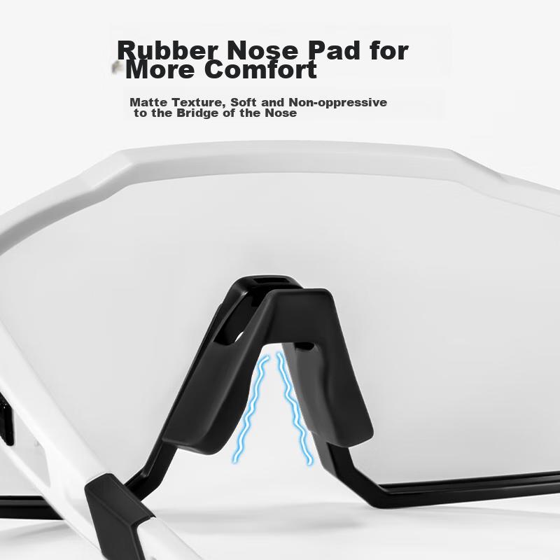 Fahrradbrille mit photochromen Gläsern, Professionelle winddichte Brille für Rennräder, Sportbrille für Kurzsichtigkeit, Tag- und Nachtgebrauch,