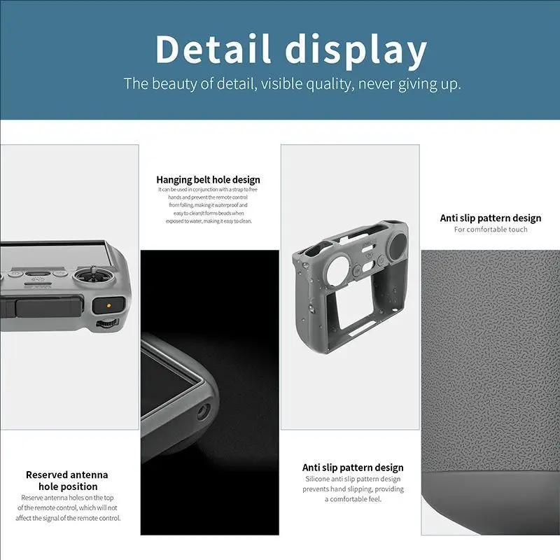 Shockproof Silicone Case for DJI RC 2 Remote Controller - Anti-Slip & Anti-Scratch Protective Cover with Dustproof Design