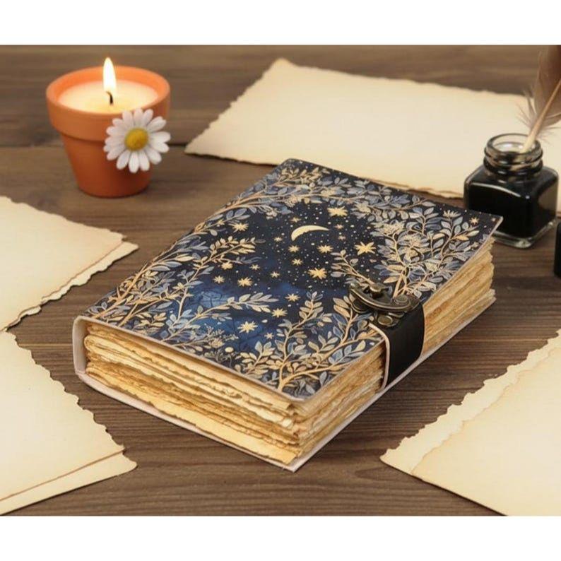 

Кожаный журнал-гримуар «Древо жизни»: Книга заклинаний ручной работы, антикварная бумага 7 x 5 in - 100 page