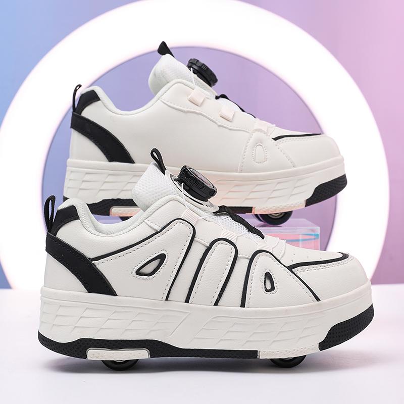 29-40 Kinder Vierrad-Sneaker Rollschuhlaufen Abnehmbare Studenten-Schlittschuhe Sportschuhe Mädchen Skate-Schuhe