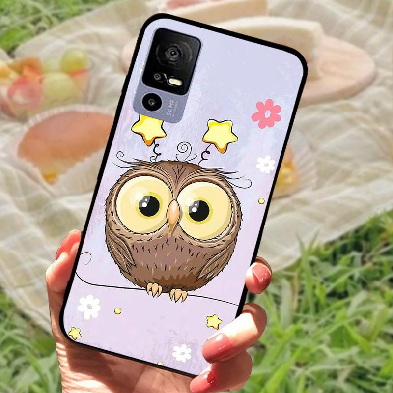 Weiche TPU-Handyhülle für TCL 40R 5G Stoßfeste Schwarze Schutzhülle Bumper für TCL 40 R 5G Schöne Modische Handy-Rückseite Fundas Coques