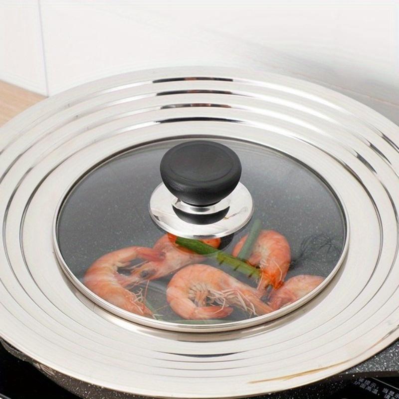 1pc Universal Lid With Tempered Glass Cover, For Pots And Pans, Large Replacement Frying Pan Lid, Cast Iron Frying Pan Lid