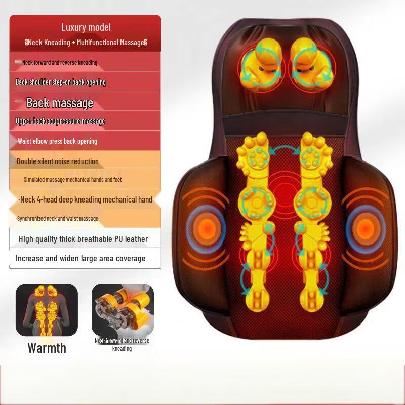

Electric Neck and Back Shiatsu Massage Chair Cushion