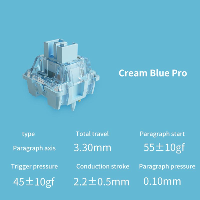 

45 шт. V3 Pro Cream Yellow Switch 5 Pin 50Gf Линейный переключатель с пылезащитным стержнем Совместимость с механической клавиатурой Mx